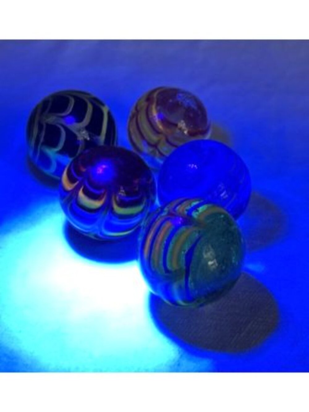 House Of Marbles Shooter Marbles UV Glows 24mm Lot of 5 - Picture 4 of 6